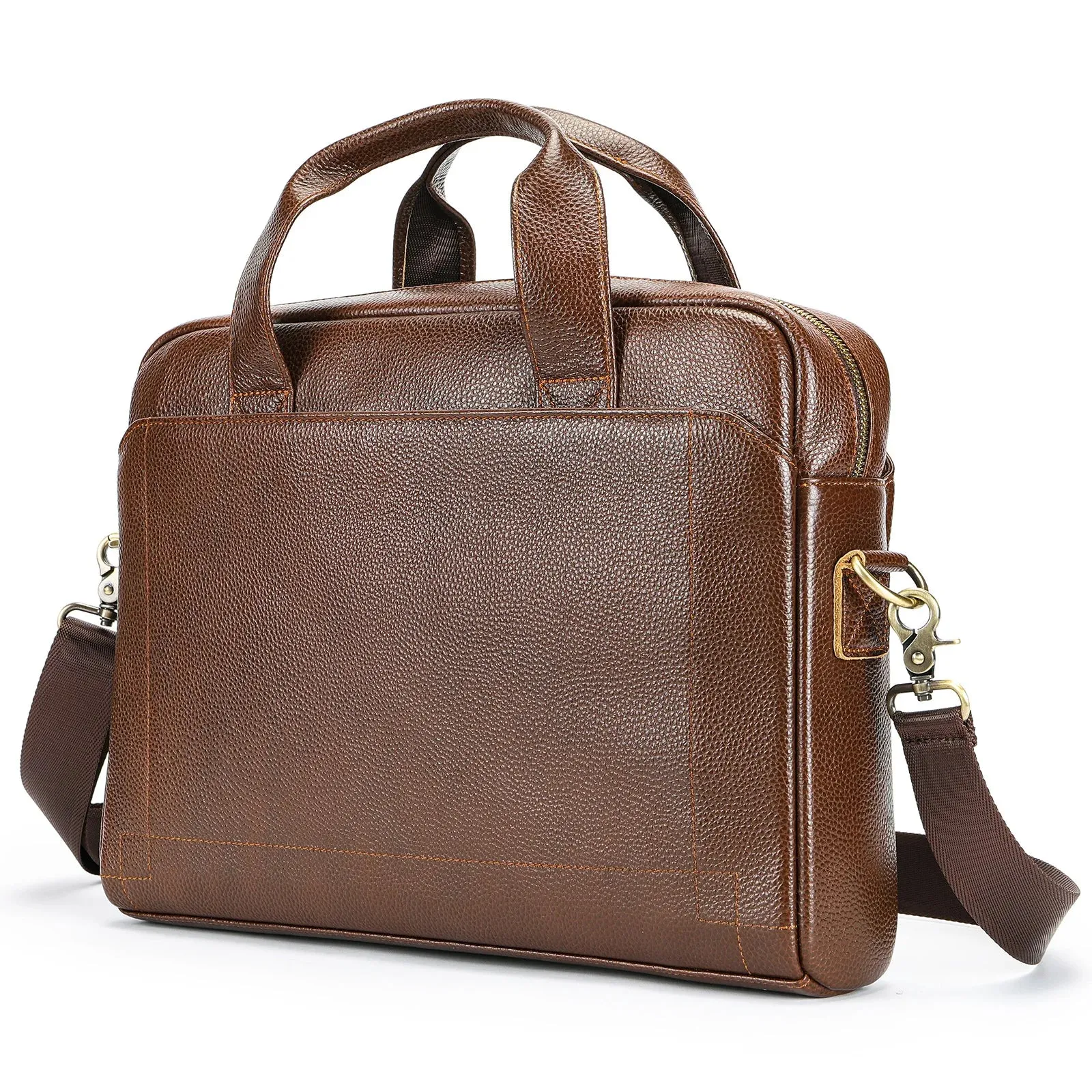 Hot Sell Men's Leather Briefcase Bag Genuine Cowhide Man Laptop Bag Business Handbags For Male Leather Tote Attache Case A4 Size