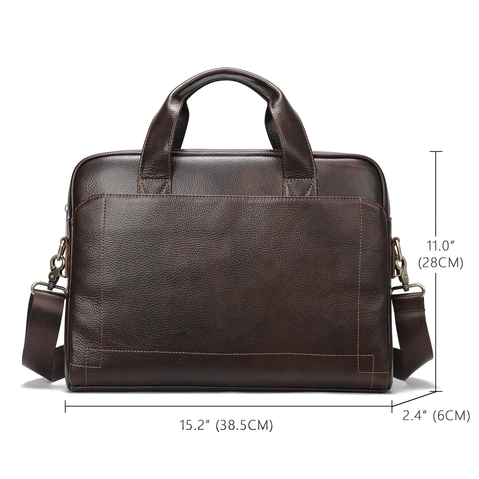 Hot Sell Men's Leather Briefcase Bag Genuine Cowhide Man Laptop Bag Business Handbags For Male Leather Tote Attache Case A4 Size