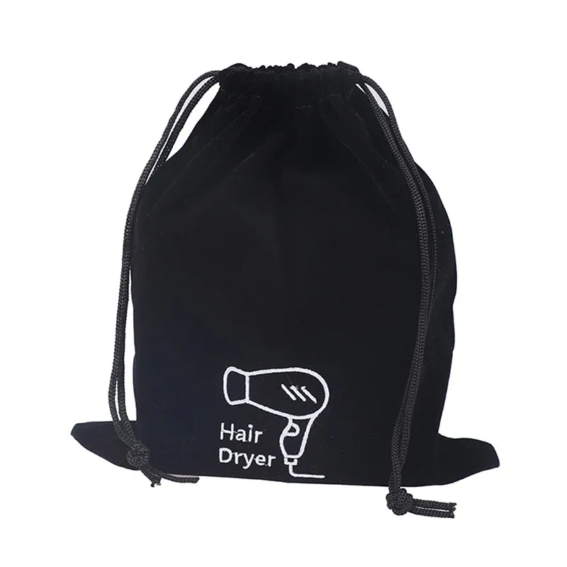 Hotel Fleece Hair Dryer Bag Drawstring Storage Travel Bag Stationery Jewellery Fleece Bag Hair Dryer Supplies Tools