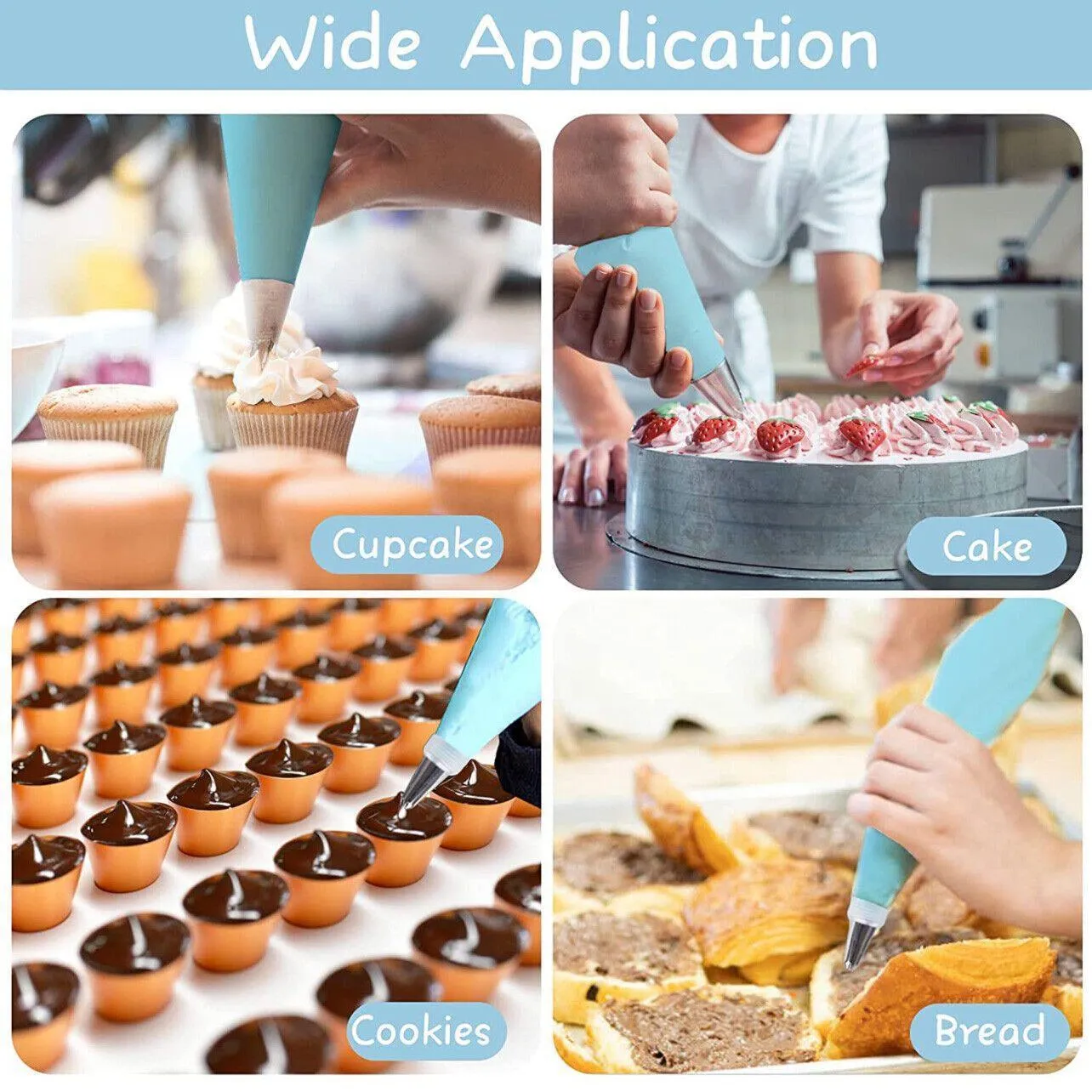 Icing Piping Bags 2PCS 18inch Silicone