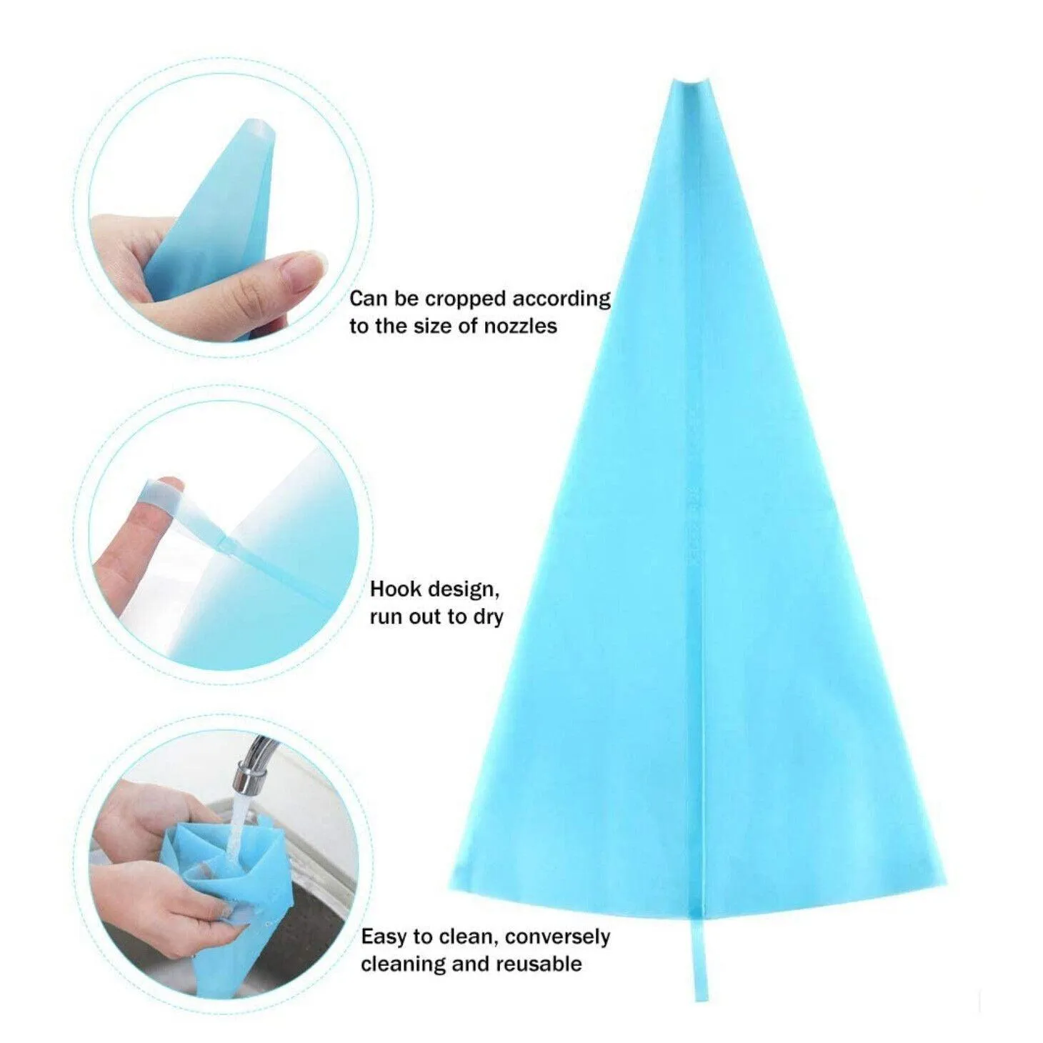 Icing Piping Bags 2PCS 18inch Silicone