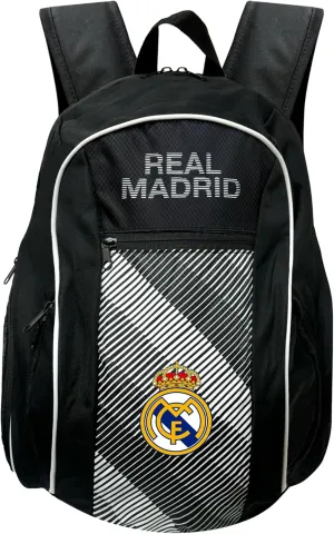Icon Sports Real Madrid Backpack, Officially Licensed Real M. Team Club Logo Adult Football Fan Backpack.