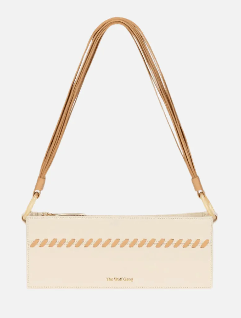 Ida Whipstitch Shoulder Bag - Ivory