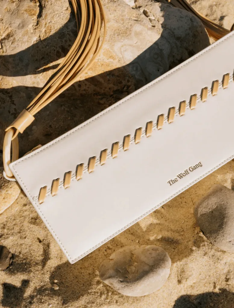 Ida Whipstitch Shoulder Bag - Ivory