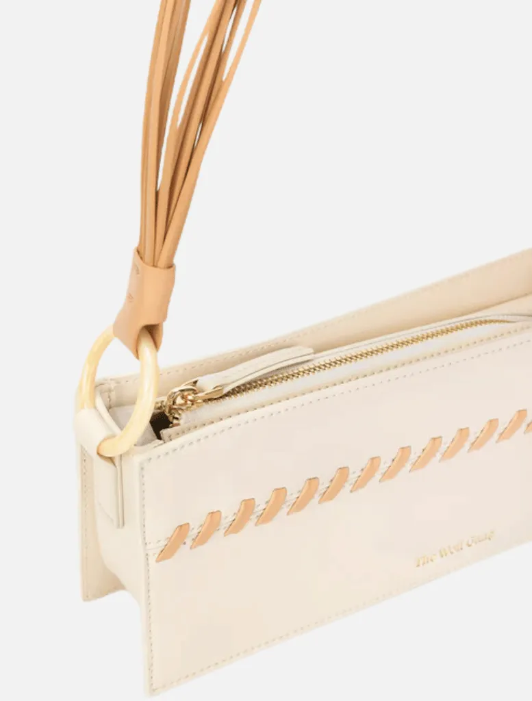 Ida Whipstitch Shoulder Bag - Ivory