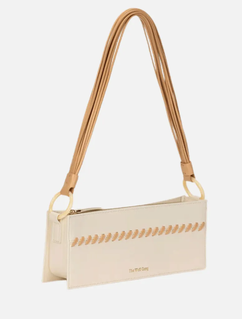 Ida Whipstitch Shoulder Bag - Ivory