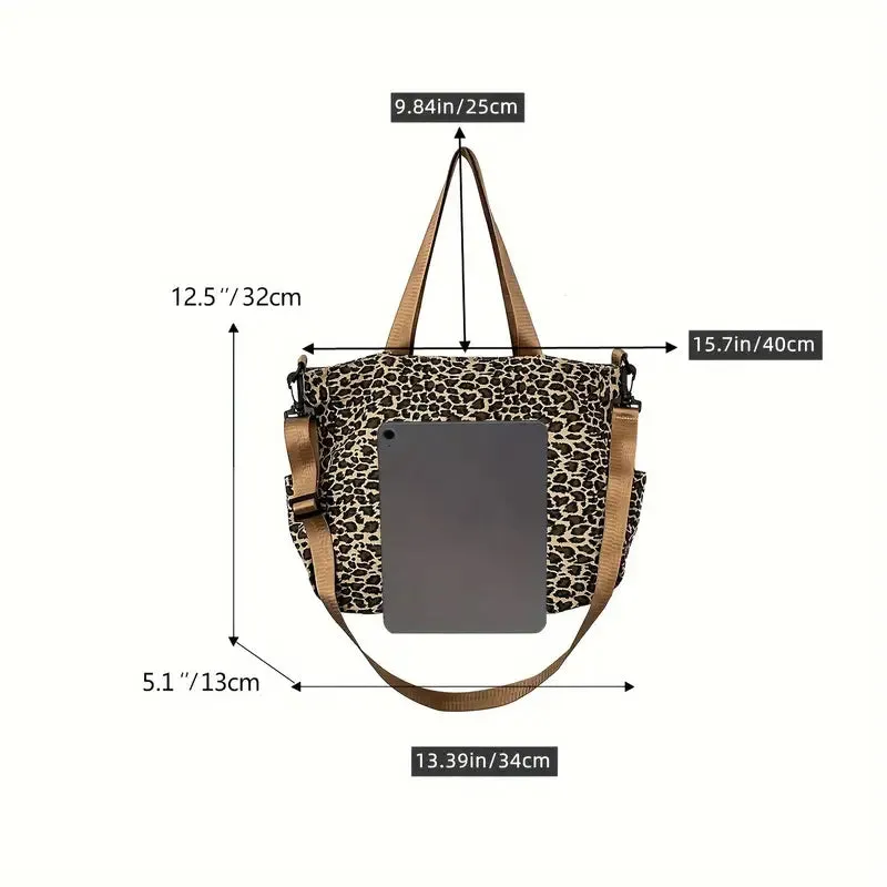 Idris - Leopard Print Canvas Crossbody Bag