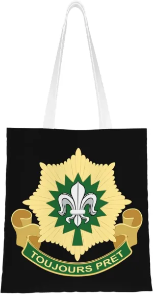 Insignia Usa Army 2nd Cavalry Regiment V2 Tote Bag for Women Canvas Shopping Bags Reusable Beach Bag Grocery Bags Tote Shoulder Bag Gift Bags