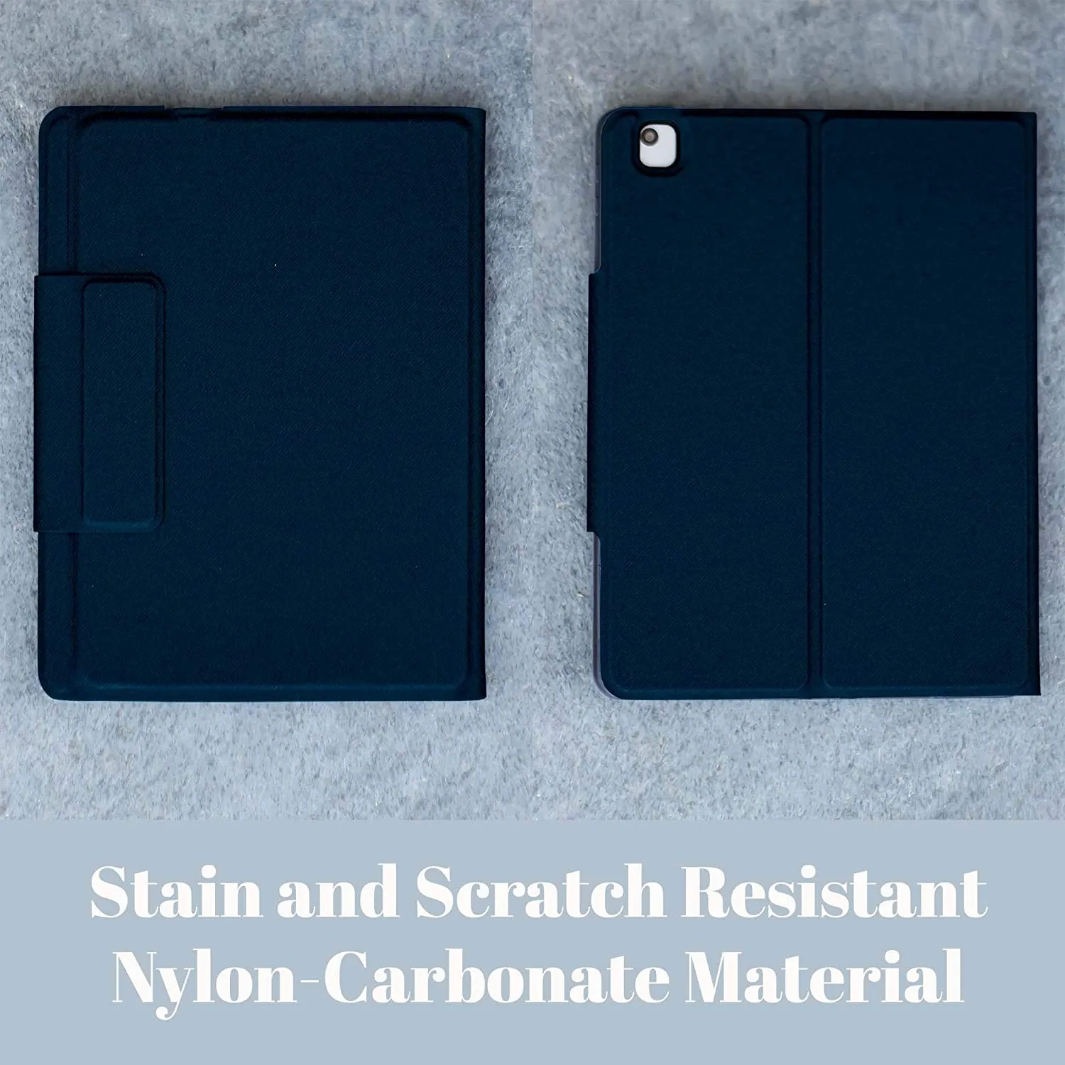 Ipad 7Th - 8Th - 9Th Generation Case with Keyboard Trackpad 10.2/10.5 Inch Ipad Air Gen 3 Case Ipad Pro 10.5 - a Smart Combo Touch Pad Keyboard and Pencil Holder Folio Book 7 8 9 Ipad - Navy