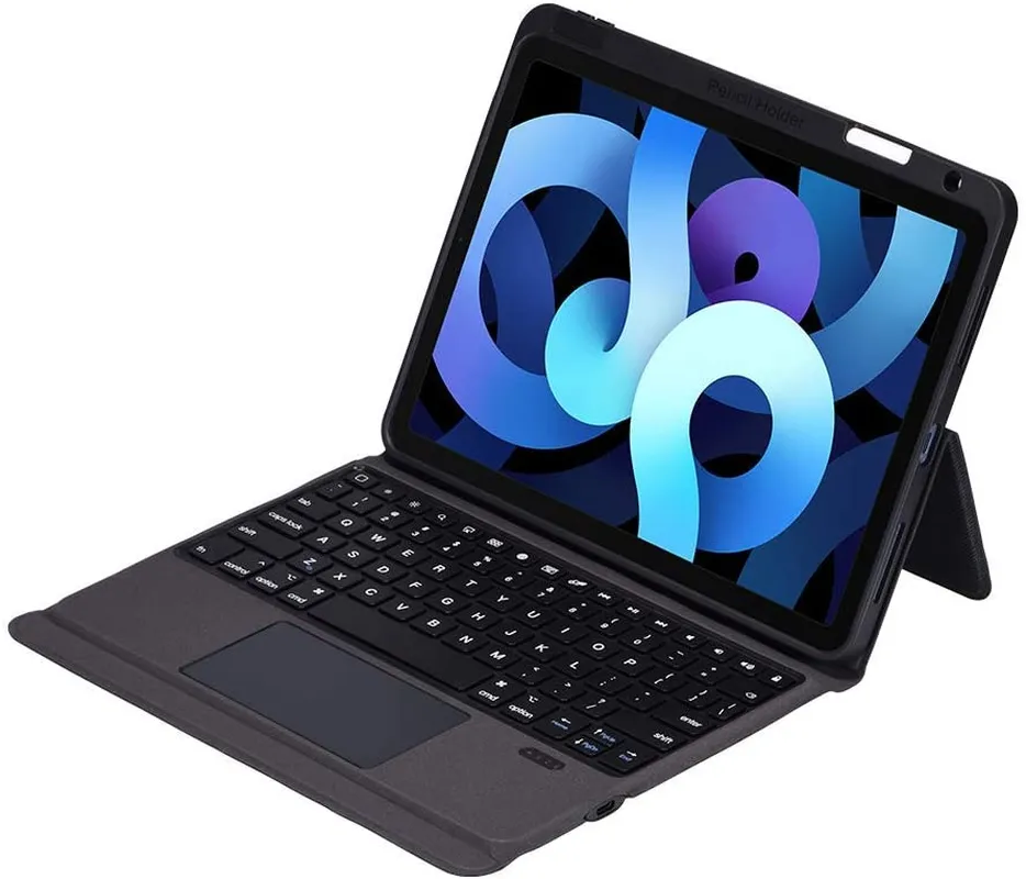 Ipad 7Th - 8Th - 9Th Generation Case with Keyboard Trackpad 10.2/10.5 Inch Ipad Air Gen 3 Case Ipad Pro 10.5 - a Smart Combo Touch Pad Keyboard and Pencil Holder Folio Book 7 8 9 Ipad - Rose Gold