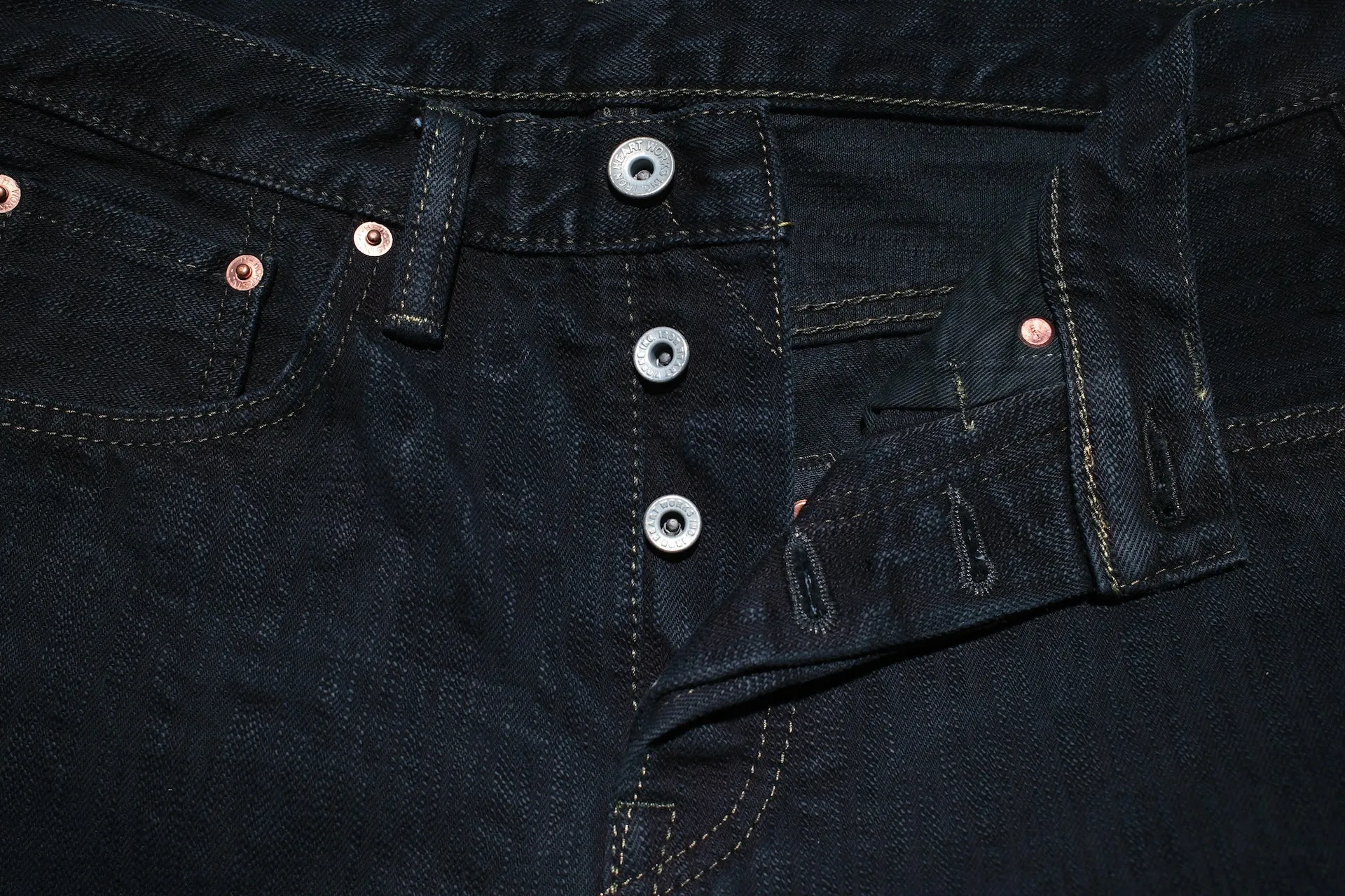 Iron Heart 16oz 555S-SLBod 'Black-Overdyed' Denim (Slim Tapered Fit)
