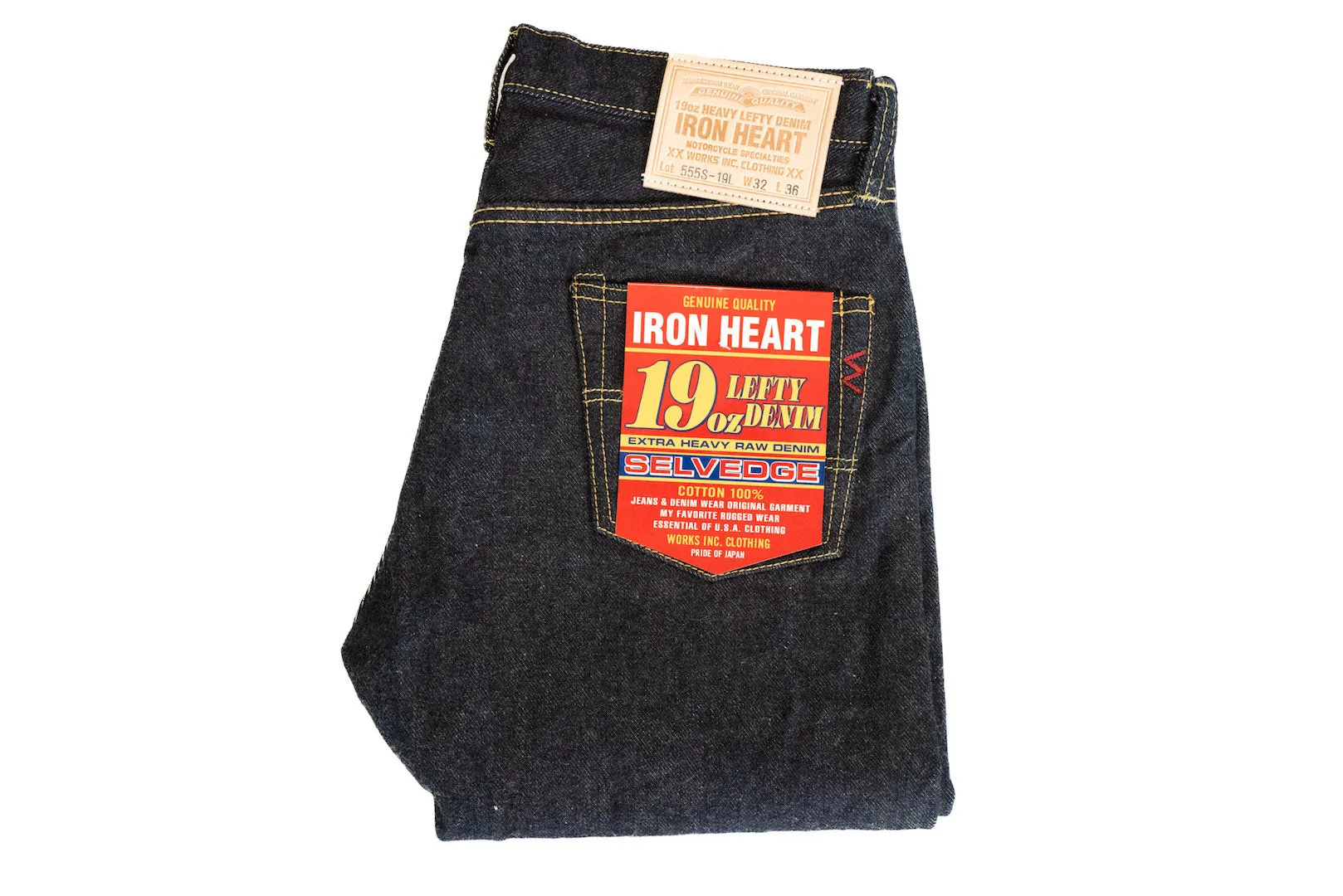 Iron Heart 19oz 555S-19L Denim (Slim Tapered Fit)