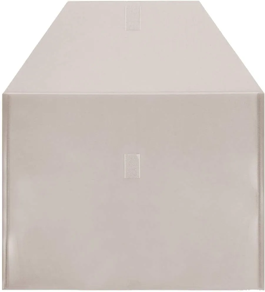 JAM PAPER Plastic Envelopes with Hook & Loop Closure - Letter Booklet - 9 3/4 x 13 - Smoke Gray - 12/Pack