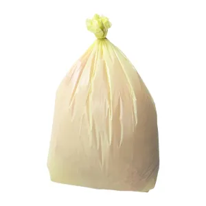 Jantex Medium Duty Bin Bags Yellow 80Ltr (200 Pack)