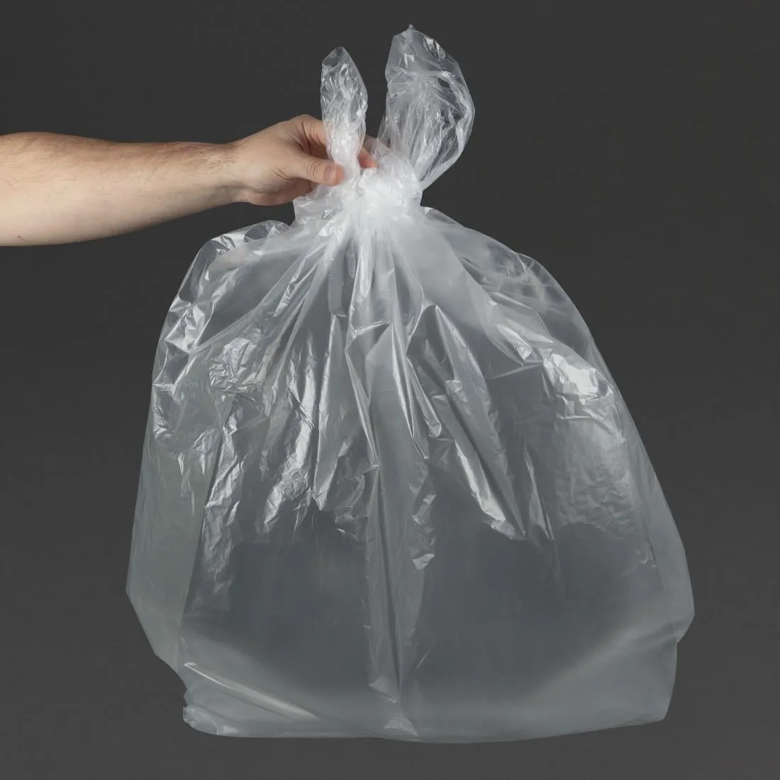 Jantex Medium Duty Recycled Bin Bag 12kg 90 ltr Clear (200 pack)