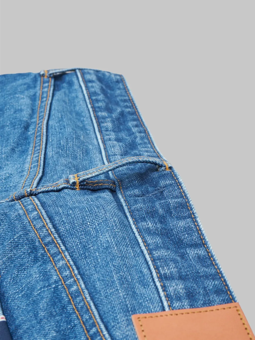 Japan Blue J201-MID 14.8oz US Cotton Stonewashed Tapered Jeans Middle Indigo