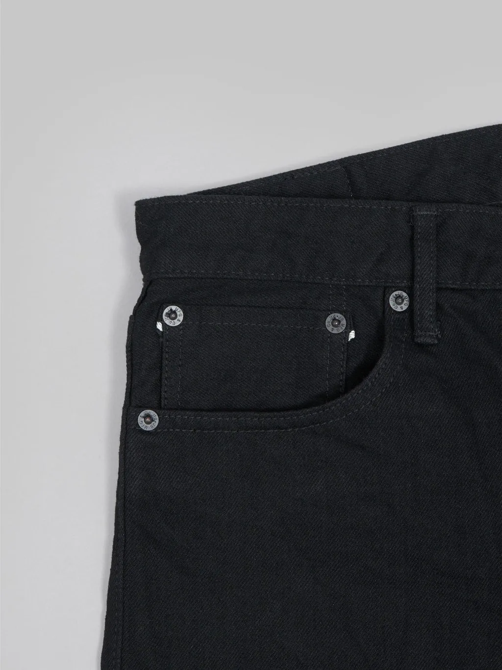 Japan Blue J214 14oz US Cotton Circle Tapered Black Jeans