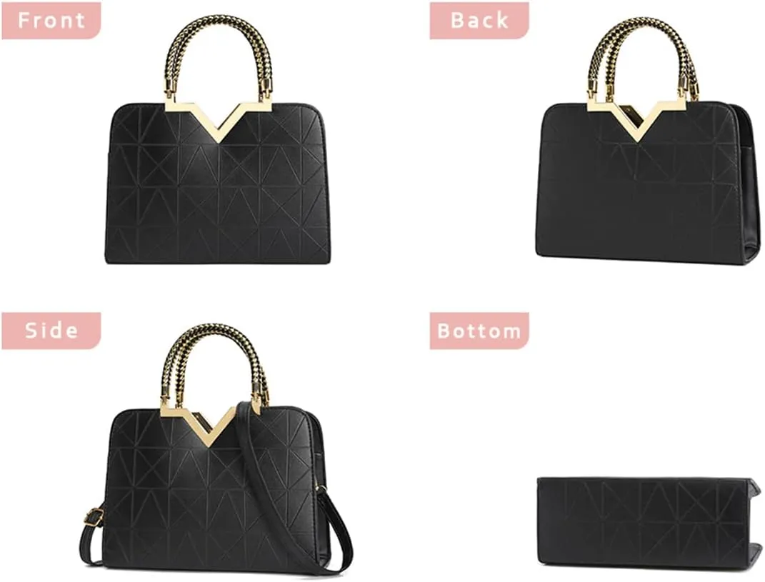 JHVYF Purses for Women Fashion Handbag Ladies Satchel Bags PU Leather Top Handle Shoulder Tote Bags