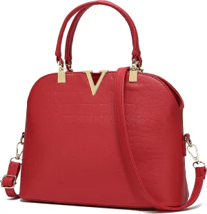 JHVYF Red Purse Womens Handbag Top Handle Shoulder Bag Tote Satchel Purse Shell Bag 0002