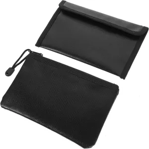 jojofuny 2Pcs Fireproof Document Holders File Bags for Important Documents Portable Storage Pouch for Bills Receipts and Papers and Design for Home