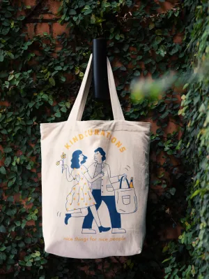 Kind Curations x James Eagle Flowers Tote - Natural