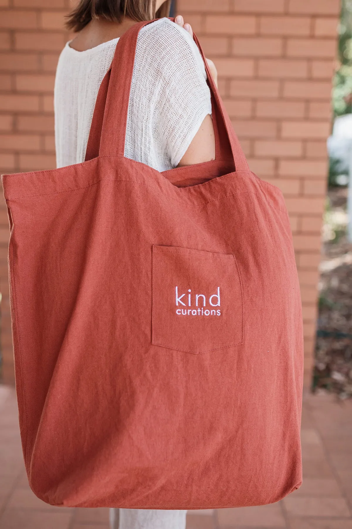 Kind x Worktones Oversized Market Bag - Rust
