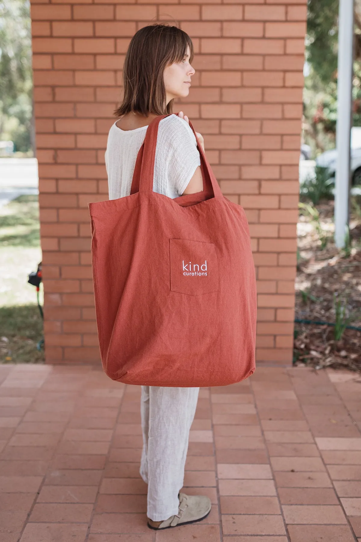 Kind x Worktones Oversized Market Bag - Rust