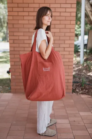 Kind x Worktones Oversized Market Bag - Rust