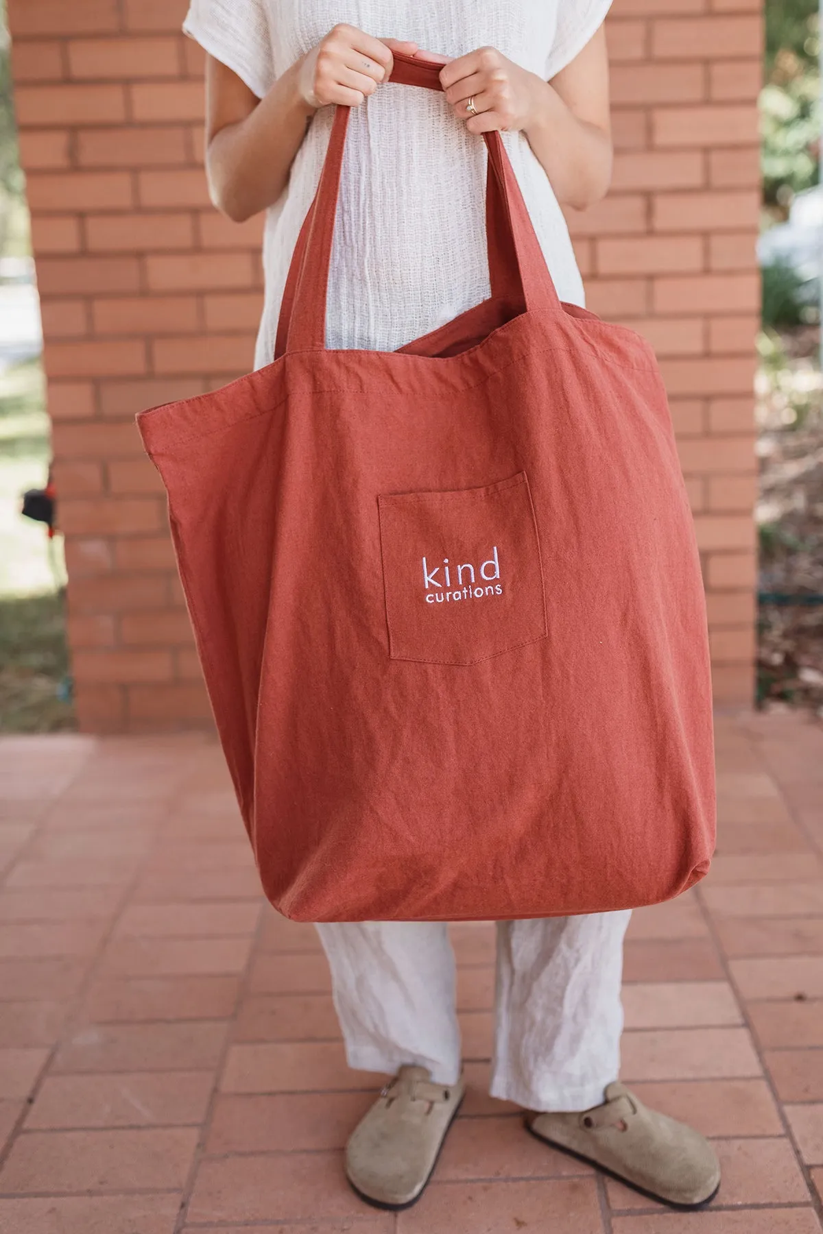 Kind x Worktones Oversized Market Bag - Rust