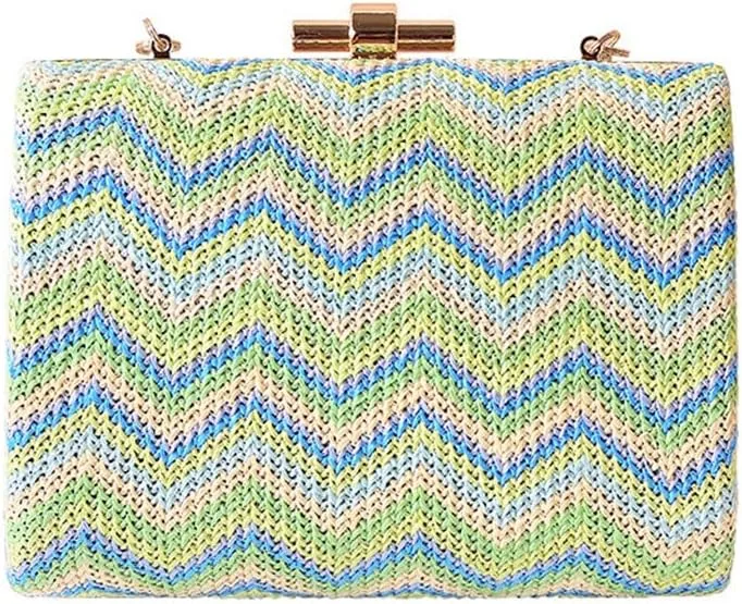 Knitted Metal Women Vintage Small Clutch Purse Chain Shoulder Evening Bags Female Purse Bags