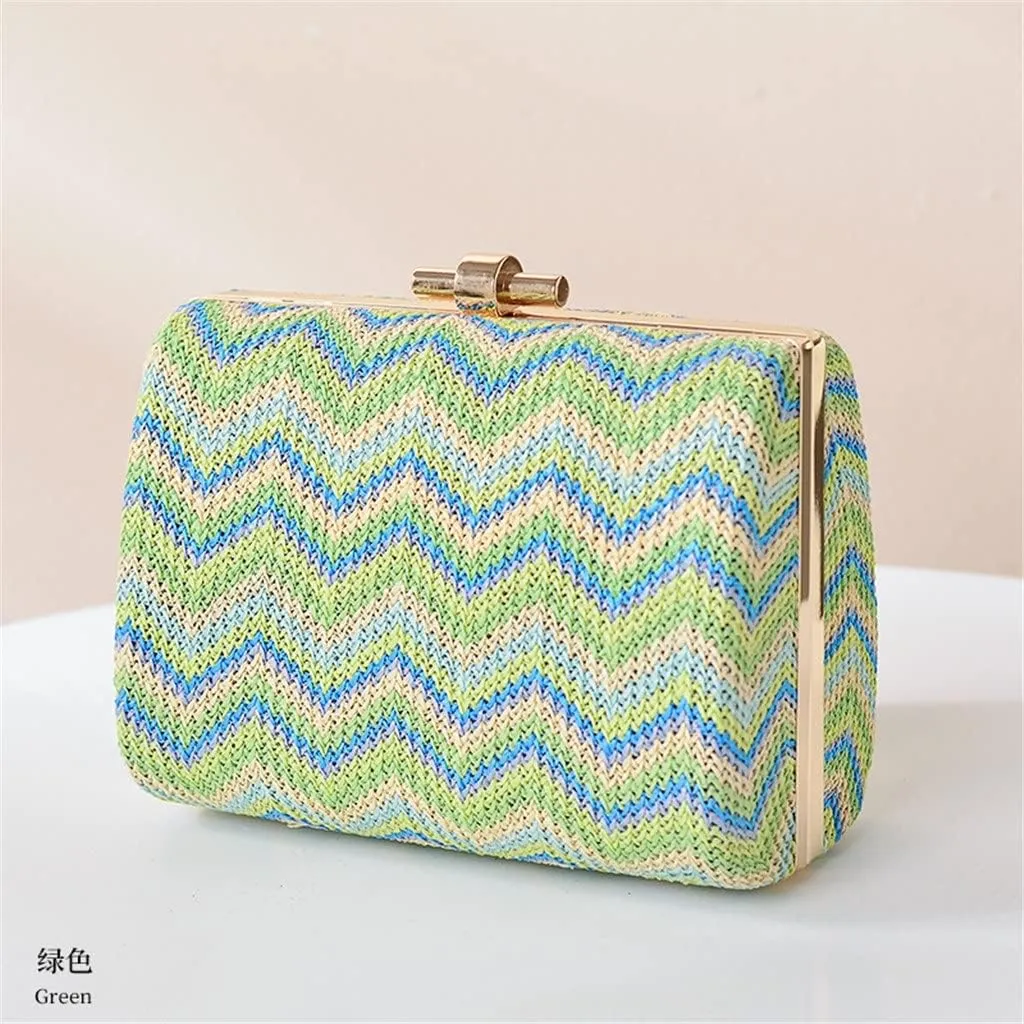 Knitted Metal Women Vintage Small Clutch Purse Chain Shoulder Evening Bags Female Purse Bags