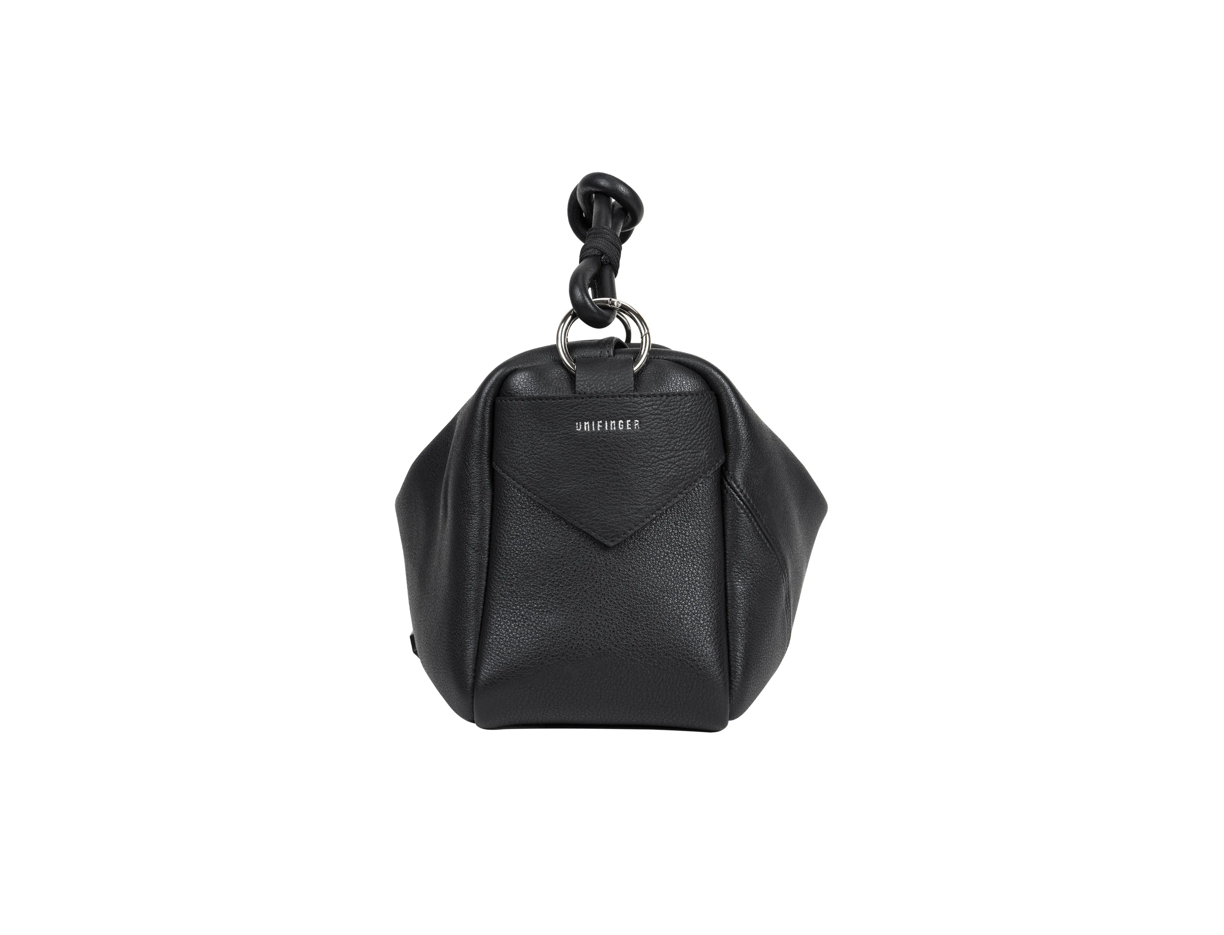 Knot Handle Leather Handbag