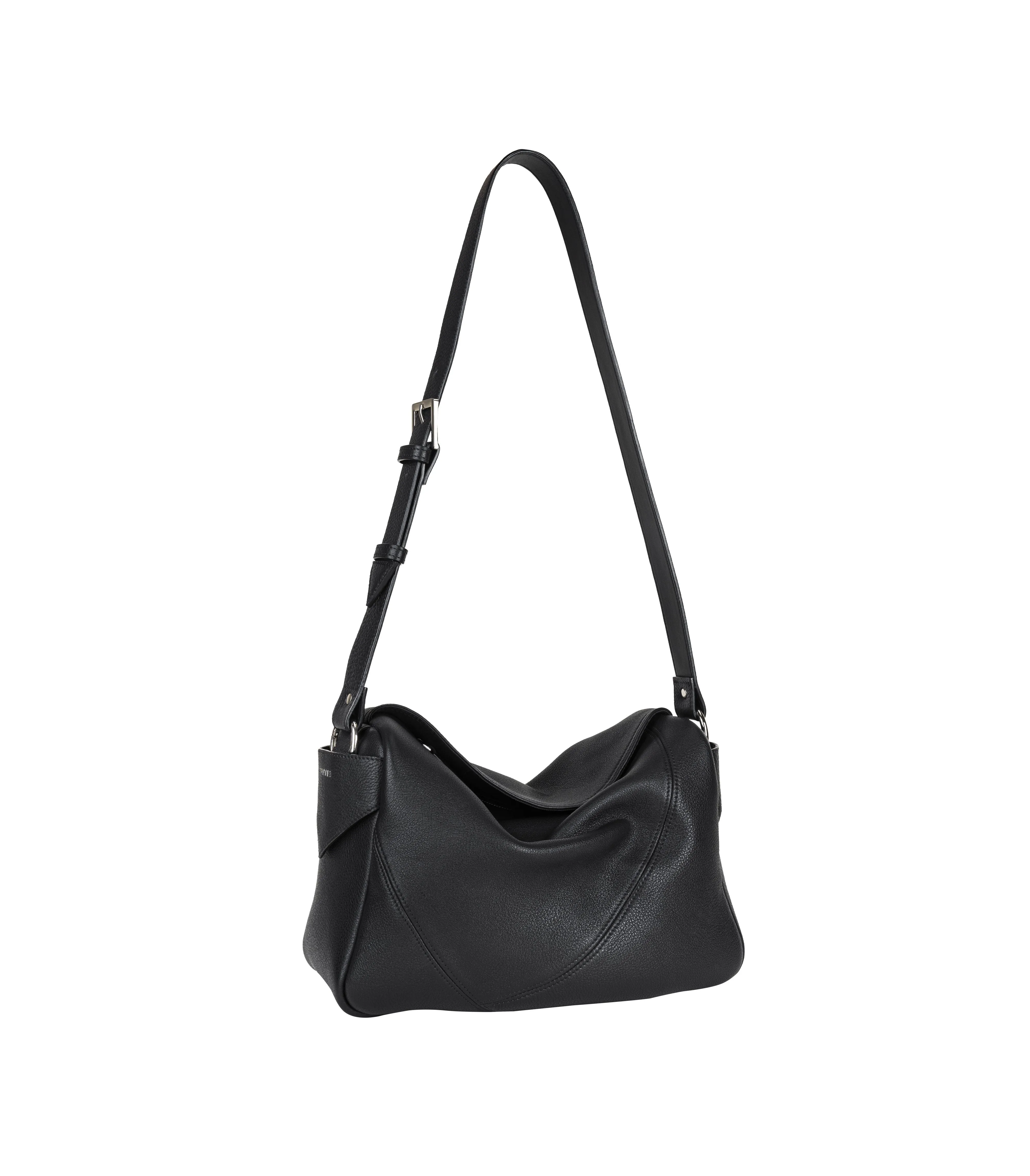 Knot Handle Leather Handbag