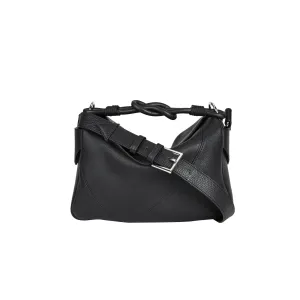 Knot Handle Leather Handbag