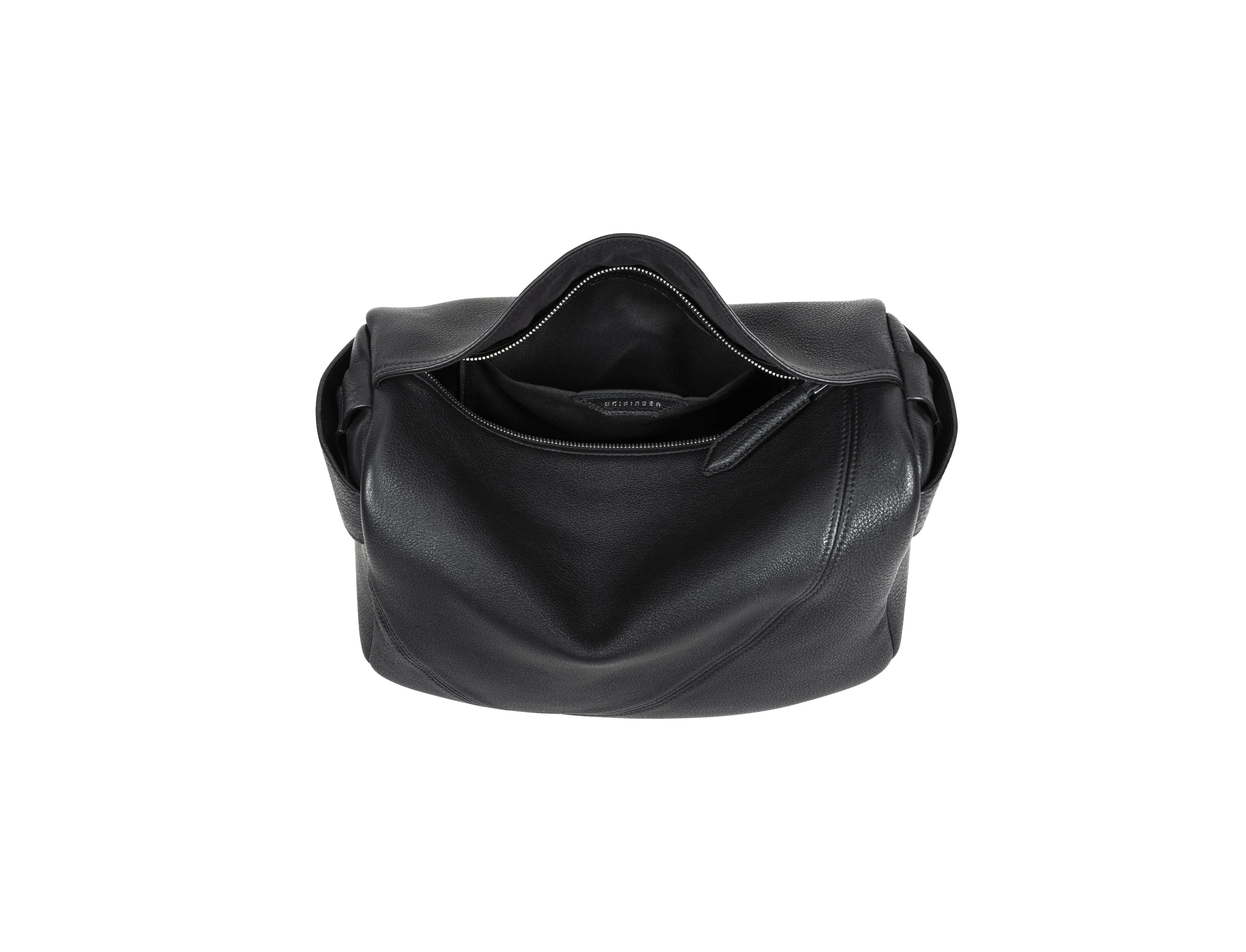Knot Handle Leather Handbag