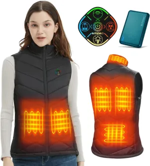 KOVNLO Heated Vest for Women With Battery Pack Included, Smart Controller with Light-out Design, Electric Heated Jackets