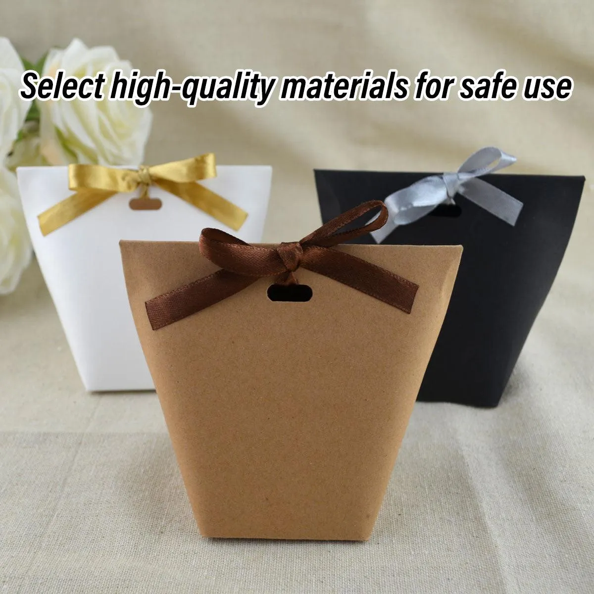 Kraft Paper Gift Bags Party Candy Bags 50PCS