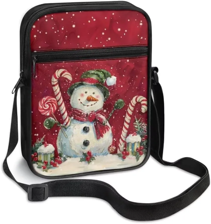 Kuiaobaty Women Crossbody Bag Small Sling Bag Christmas Messenger Bag Men Satchel Purse