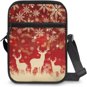 Kuiaobaty Women Crossbody Bag Small Sling Bag Christmas Messenger Bag Men Satchel Purse