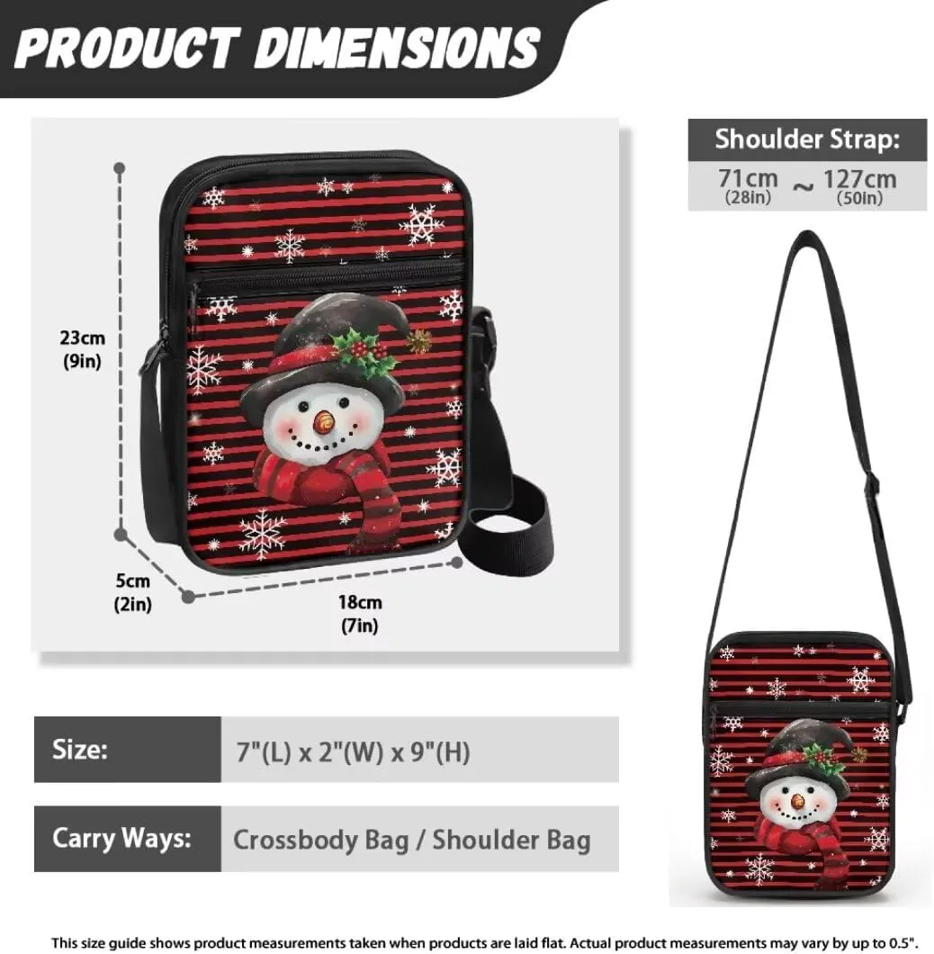 Kuiaobaty Women Crossbody Bag Small Sling Bag Christmas Messenger Bag Men Satchel Purse