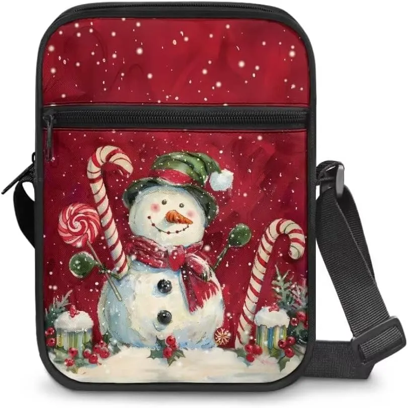 Kuiaobaty Women Crossbody Bag Small Sling Bag Christmas Messenger Bag Men Satchel Purse