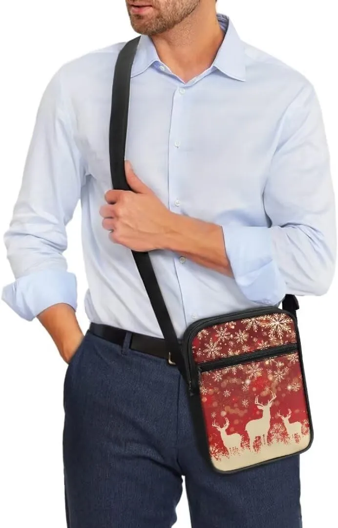Kuiaobaty Women Crossbody Bag Small Sling Bag Christmas Messenger Bag Men Satchel Purse