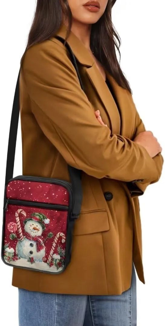 Kuiaobaty Women Crossbody Bag Small Sling Bag Christmas Messenger Bag Men Satchel Purse