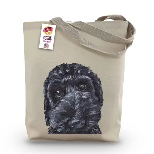 Labradoodle Tote Bag - Black Labradoodle Lover Gift - Labradoodle Golden Doodle Totes -Handmade Totes - Gifts for Mom - Labradoodle Canvas Totes - Grocery Bag - Beach Bag