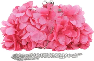 LAKSMI Women Clutch Evening Bags Floral Appliques Formal Purse Shouder Handbags with Detachable Chains