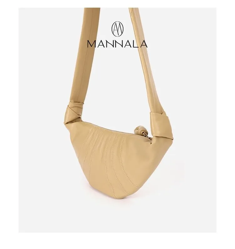 Lambskin Croissant Shoulder Bag