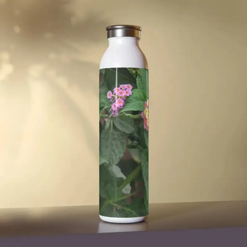 Lantana Flowers Slim Water Bottle for Stylish Hydration