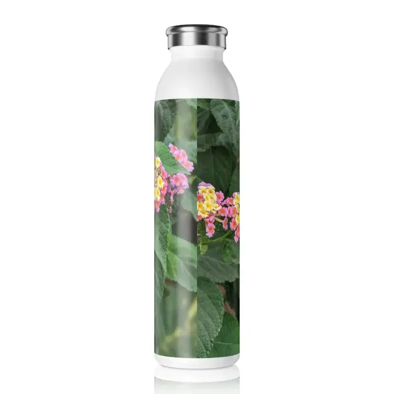 Lantana Flowers Slim Water Bottle for Stylish Hydration