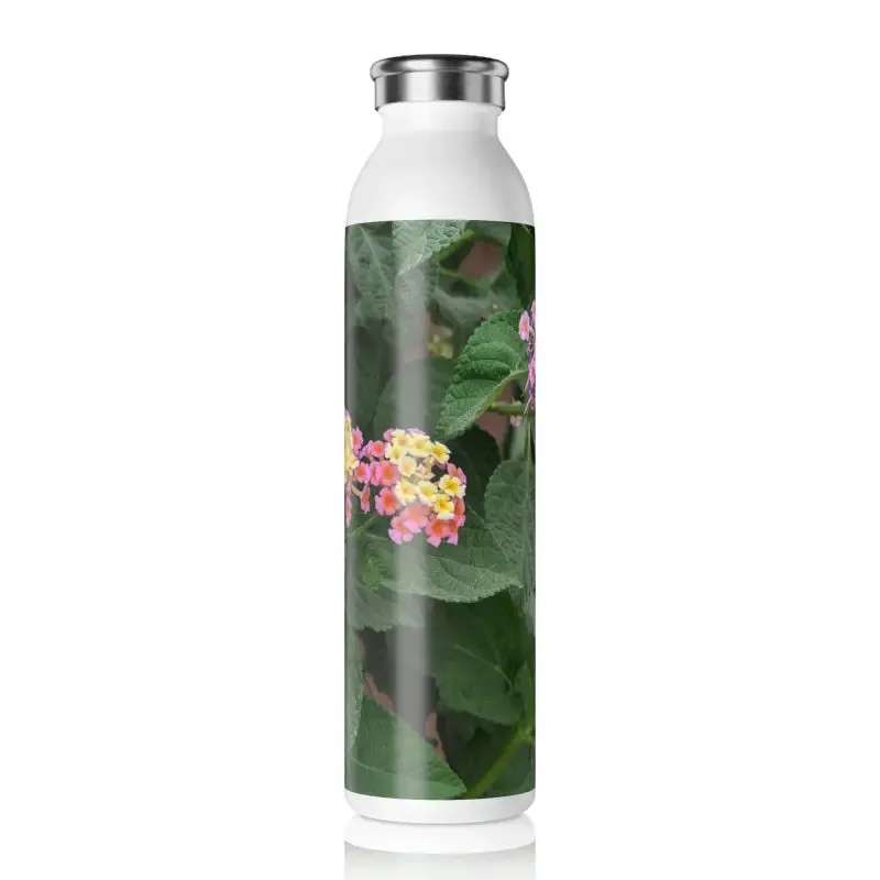 Lantana Flowers Slim Water Bottle for Stylish Hydration