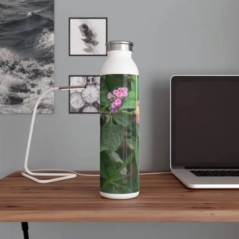 Lantana Flowers Slim Water Bottle for Stylish Hydration